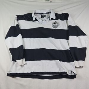 Guinness Men's Navy and White Rugby Shirt